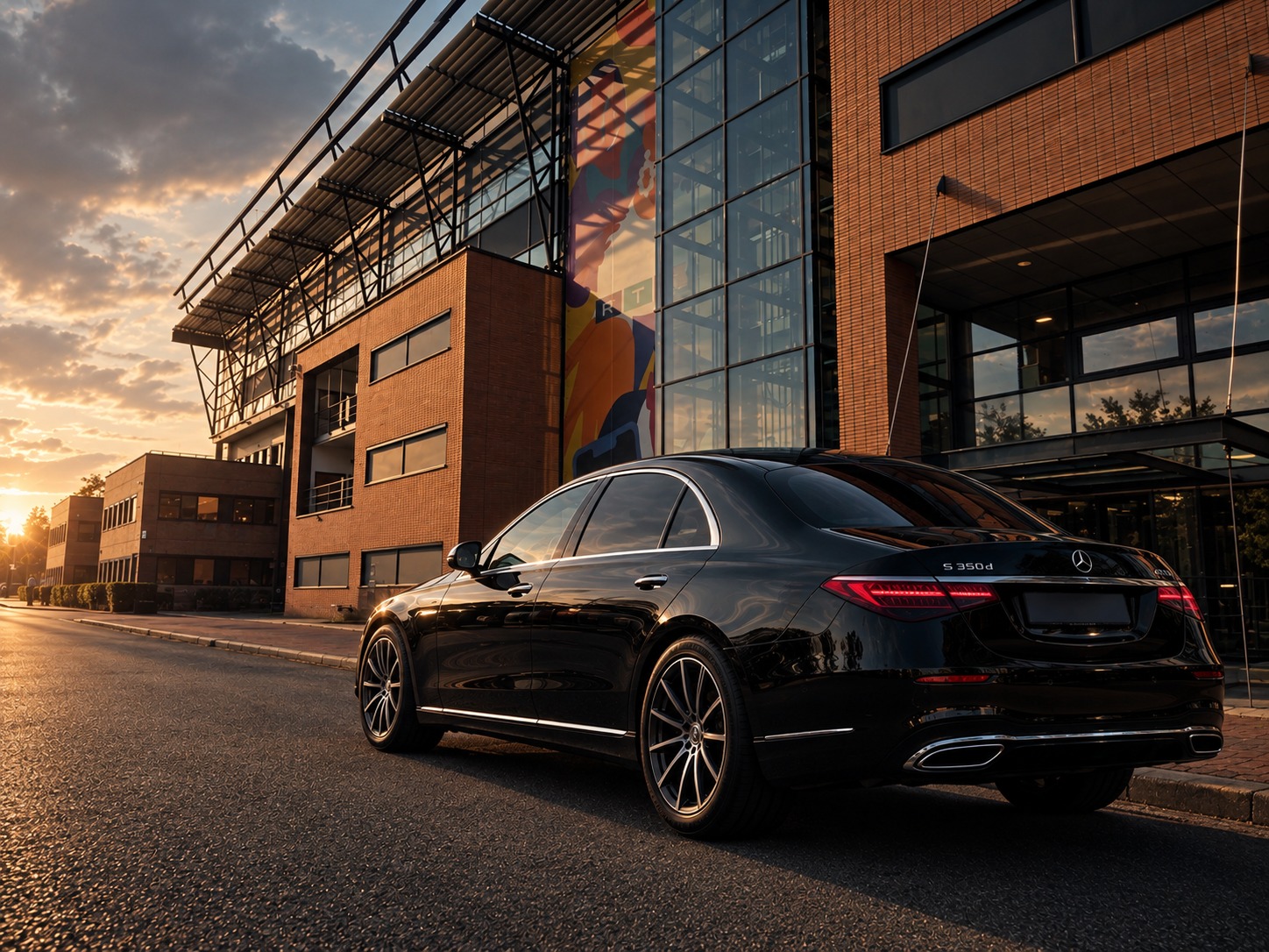 Mercedes-Benz voor Het Zwarte Huisje op het Media Park